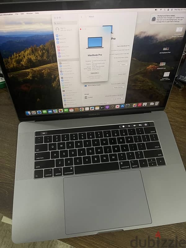 Macbook pro i9  2019  Touch Bar 6