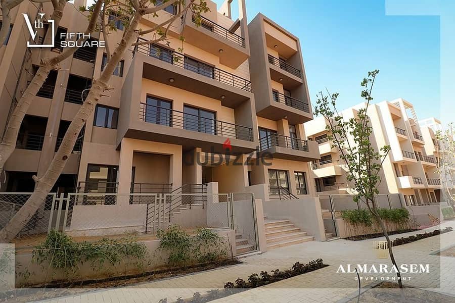 172 sqm finished apartment with 96 sqm garden on 90th Street in Al Marasim Compound 1