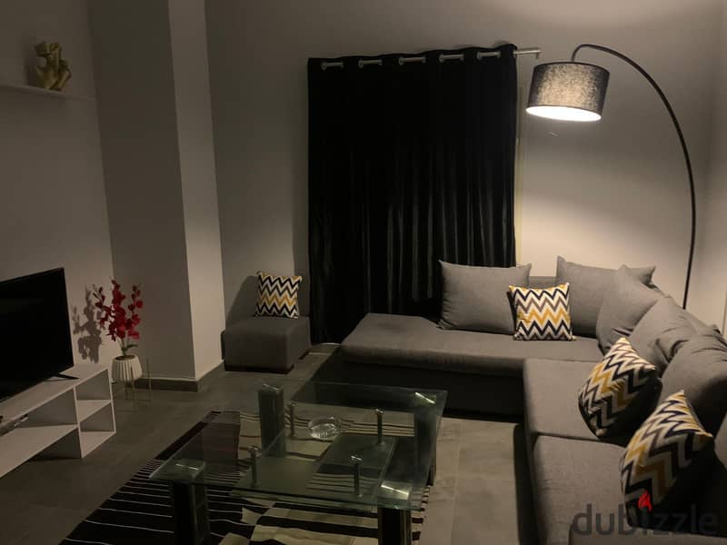 For rent ground floor apartment  220 sqm, Ninth District Sheikh Zayed, fully furnished modern furnishings 0