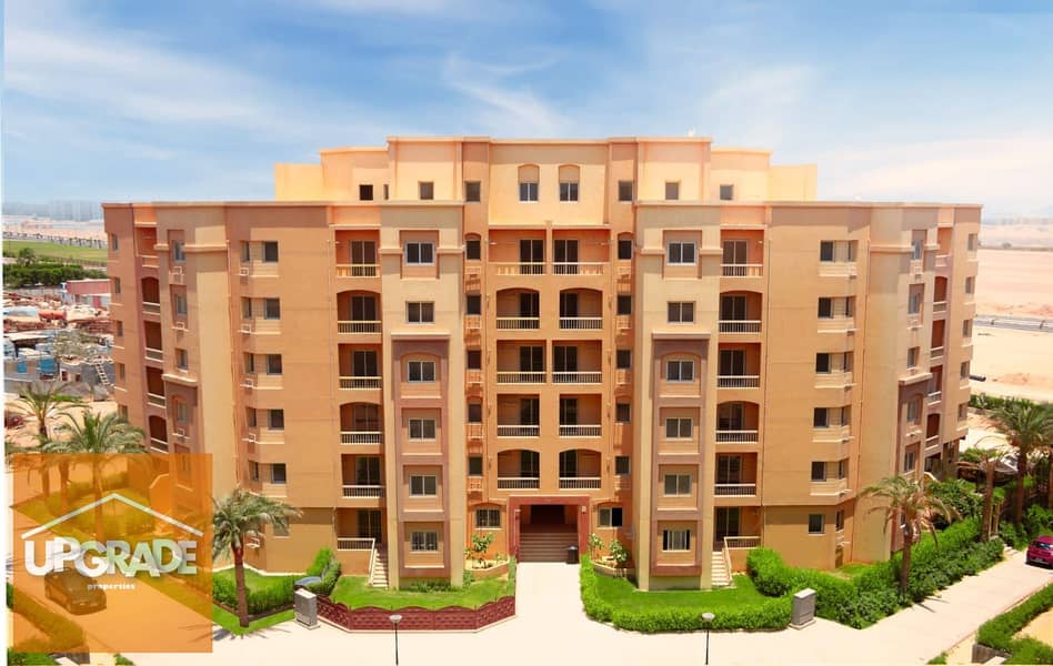 153 sqm apartment prime location in View Landscape in Shagar City Compound with a 10% down payment behind Media Production City and near Mall of Egypt 3