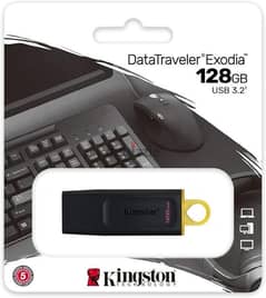 فلاشة Kingston 128 GB تايوانى أصلية ضمان سعودى 0