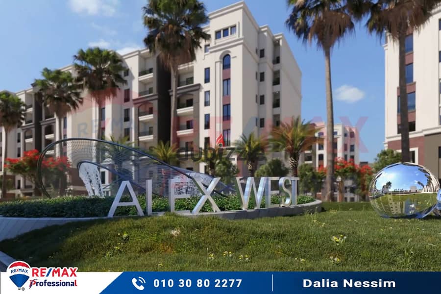 Own your apartment with open views of the largest plaza inside Alex West Compound 14