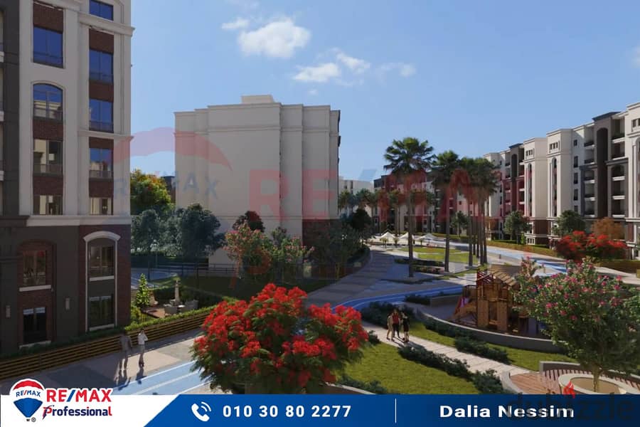 Own your apartment with open views of the largest plaza inside Alex West Compound 16