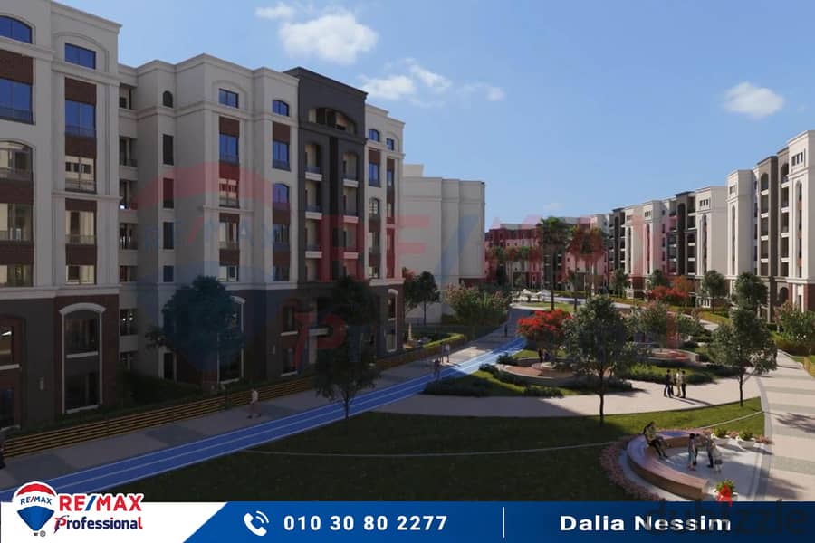 Own your apartment with open views of the largest plaza inside Alex West Compound 19