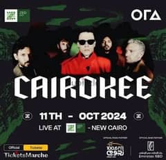 2 fanpit tickets for cairokee zed 11/10