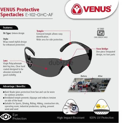 Venus protective spectacles, sun glasses original نظارات شمسية