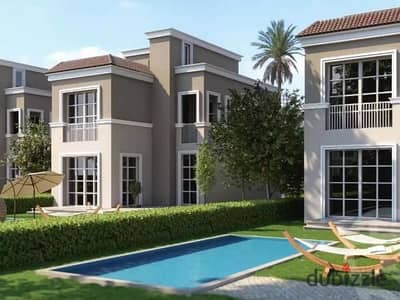 Villa with swimming pool for sale in the most luxurious, full-service compound in Mostakbal City