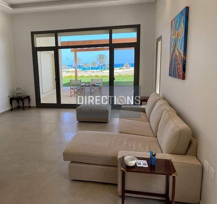 Fully finished chalet with air conditioners for sale with a view of the best beaches in Ain Sokhna in Telal Shores Village | Installments 1