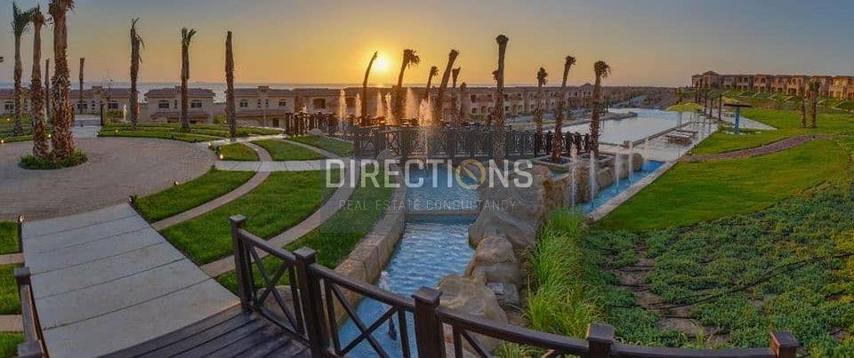 Fully finished chalet with air conditioners for sale with a view of the best beaches in Ain Sokhna in Telal Shores Village | Installments 8