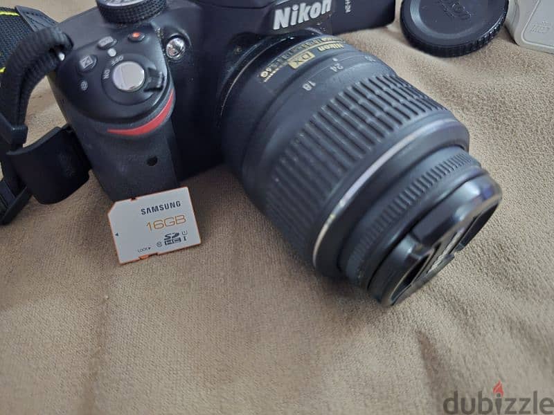 camera nikon d3200 with bag + lens + charger + memory card من السعوديه 3