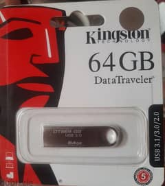 فلاشة كينجستون ٦٤ جيجا جديدة usb flash memory 64 Giga new 0