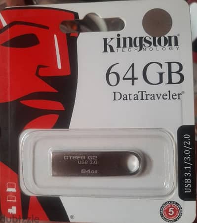 فلاشة كينجستون ٦٤ جيجا جديدة usb flash memory 64 Giga new