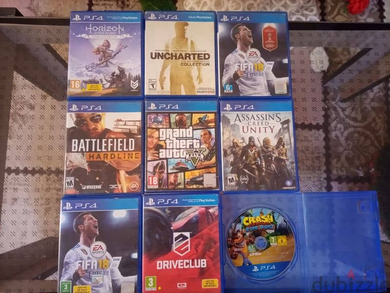 9 سيديهات ps4 للبيع 0