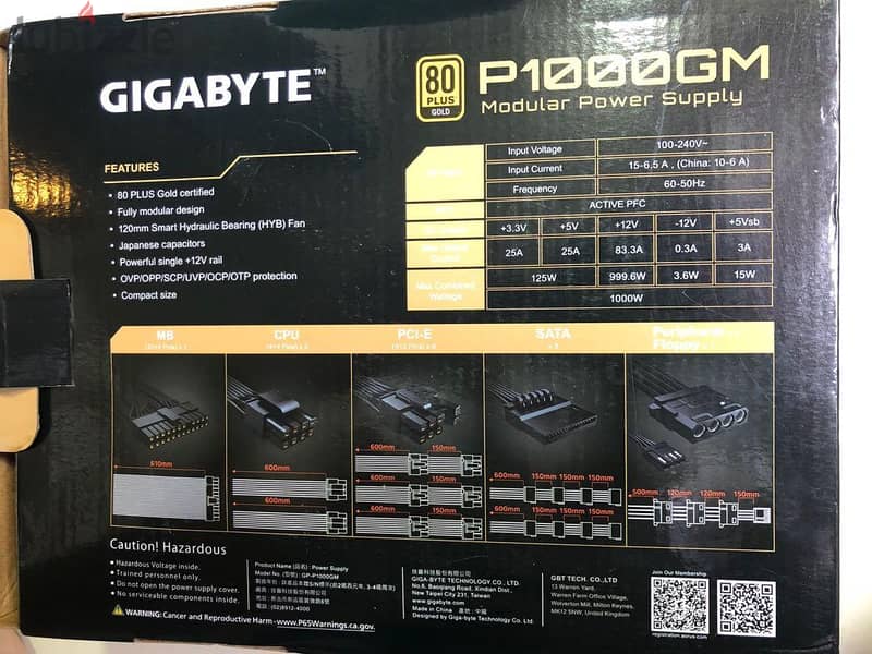 باور سبلاي GIGABYTE 1000W 80+ Gold 2