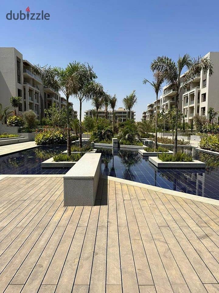 Apartment for sale, 135 sqm +55 m garden, Ready to move, fully finished, in Village West Sheikh Zayed Compound 6