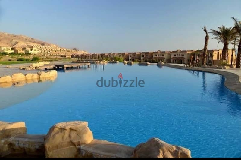 بمقدم 375 الف شاليه ١٠٨م متشطب sea view ف تلال السخنه 3