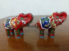 An old cloisonné elephant in good condition 0