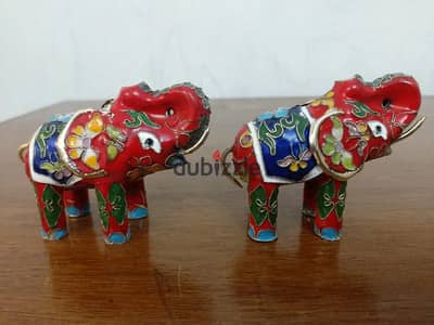 An old cloisonné elephant in good condition