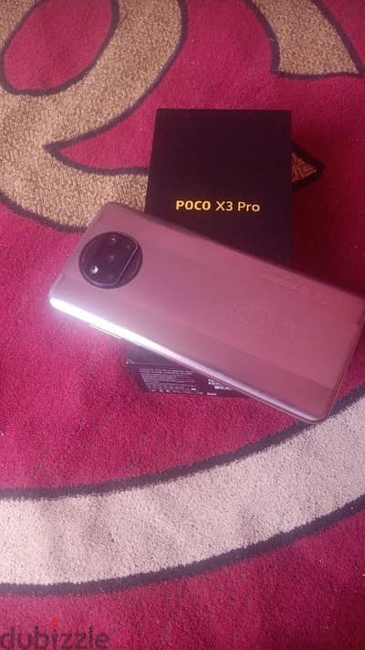 بوكو X3 Pro  مساحه 256 رما 8+3 بصمه جنب ممتازه