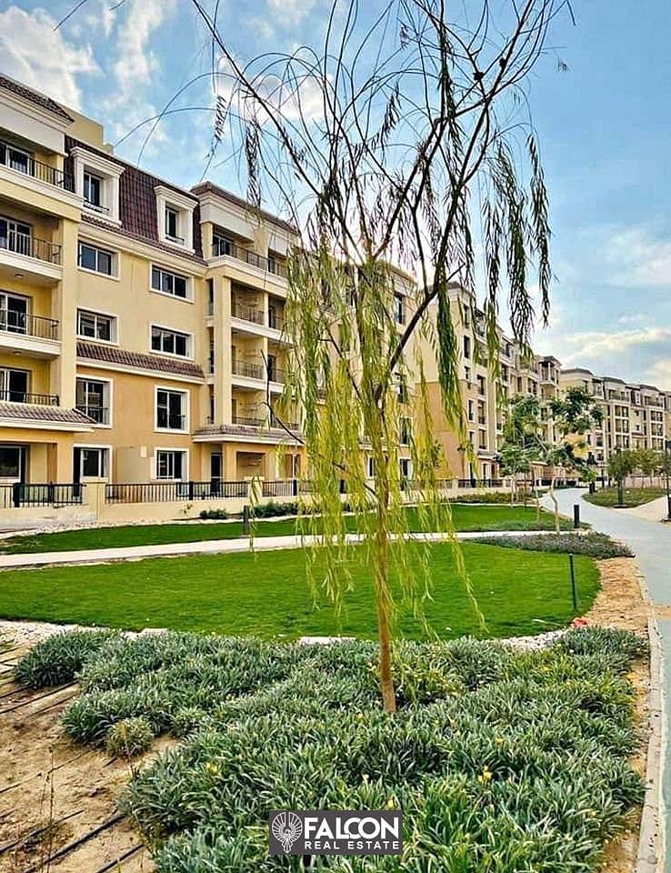 Apartment 206 m for sale with private garden and installments in Sarai Compound 6