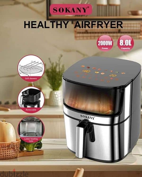 Sukani Air Fryer SK-10045 - قلاية هوائية سوكاني ٨ لتر 3