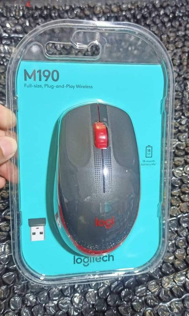 Logitech mouse m190 | ماوس لوجيتيك (علبة مفتوحة) 1