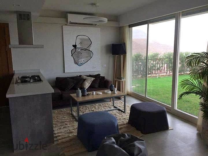 Ready to move chalet for sale ground with garden panoramic view in ain sokhna , installments up to 10 years 3