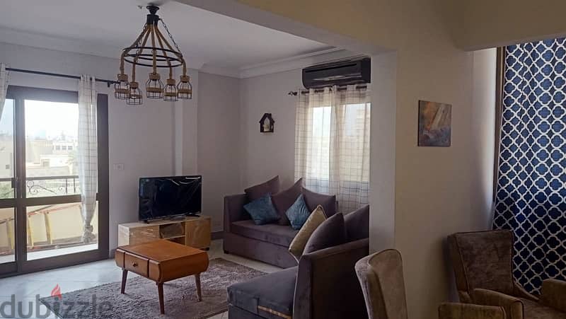 Furnished apartment for rent in Degla Maadi 2