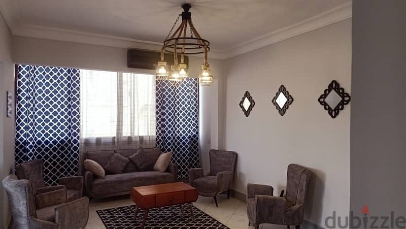 Furnished apartment for rent in Degla Maadi 7