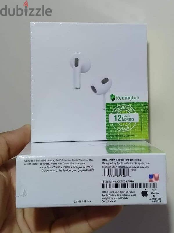 سماعه ايربودز 3 Apple Airpods 1