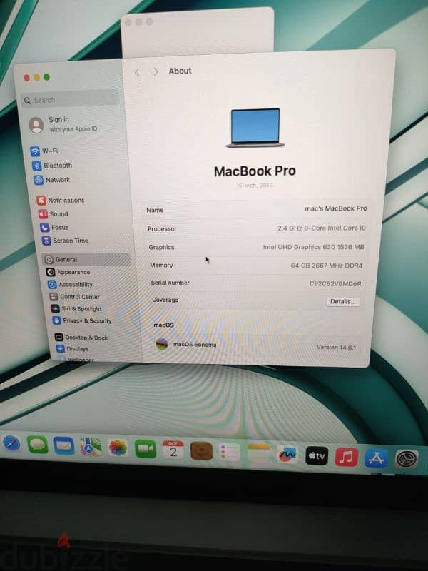 Mac book Pro 16 inch core i9 custmioz 2019 9