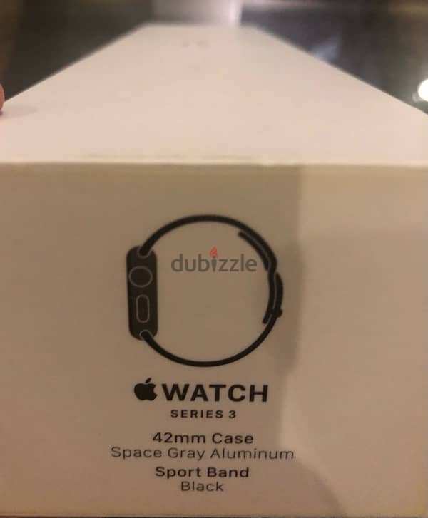 Apple Watch Series 3, 42mm, Space grey, Aluminum with black sport band 7