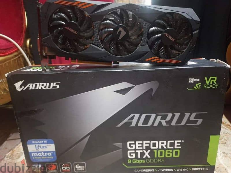 كارت شاشه Aorus GTX 1060 6gb 9gbps 0