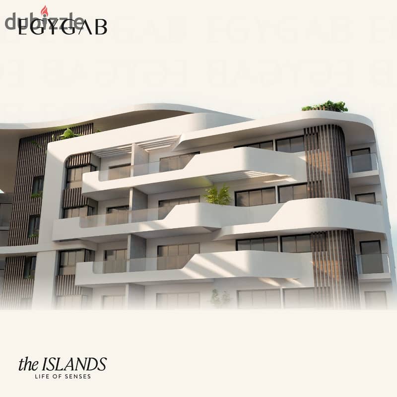 شقة 3 غرف للبيع بأقل سعر مع اقوي شركات التطوير ايجي جاب بكمبوند the island , بقسط يصل الي 8 سنينن 1