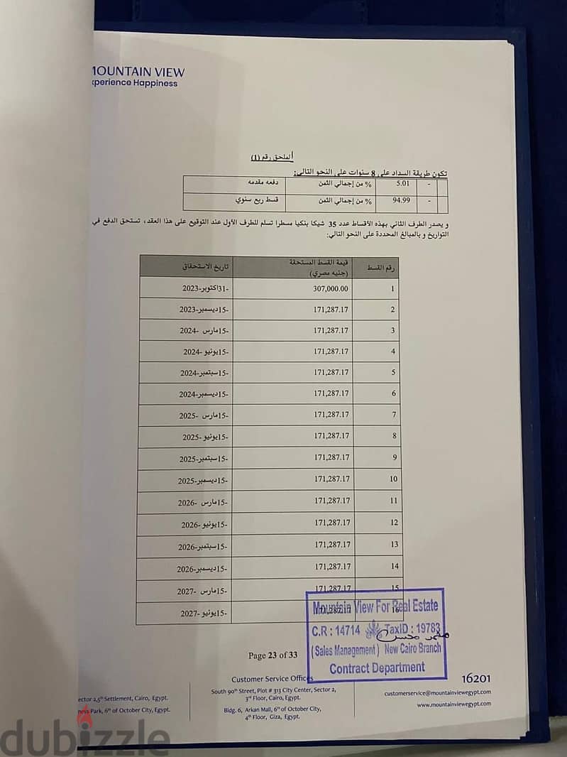 شقة للبيع من المالك مباشرة بماونتن فيو مستقبل سيتي- مشروع اليفا 1