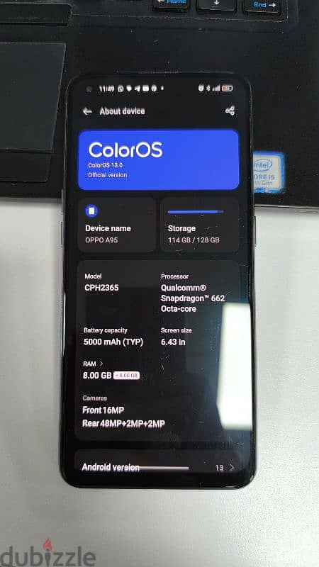 oppo A95 128G 8Ram 1