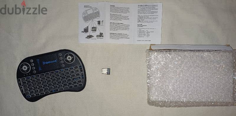 Mini wireless keyboard and mouse touchpad, black 0