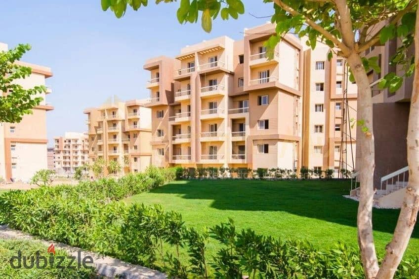 Apartment for sale in Ashgar City, with a view of green spaces and landscape, third floor, semi-finished, fastest delivery 15