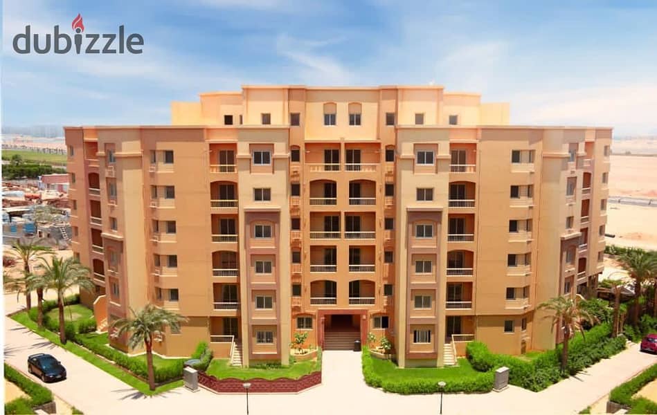 Apartment for sale in Ashgar City, with a view of green spaces and landscape, third floor, semi-finished, fastest delivery 17