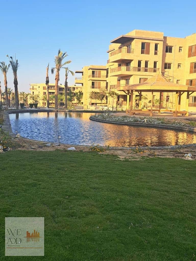 شقة دبل فيو لاند سكيب و lake للبيع 155م كلها على الفيو بكمبوند تاج سيتي Taj City مرحلة اوريجامي جولف 15