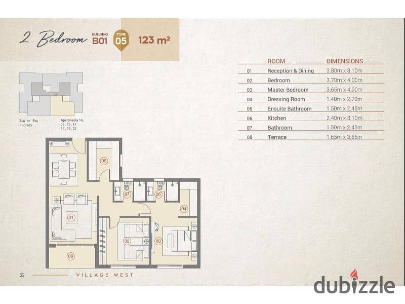 Apartment Resale 123m Delivery 2025 Compound Village West 2