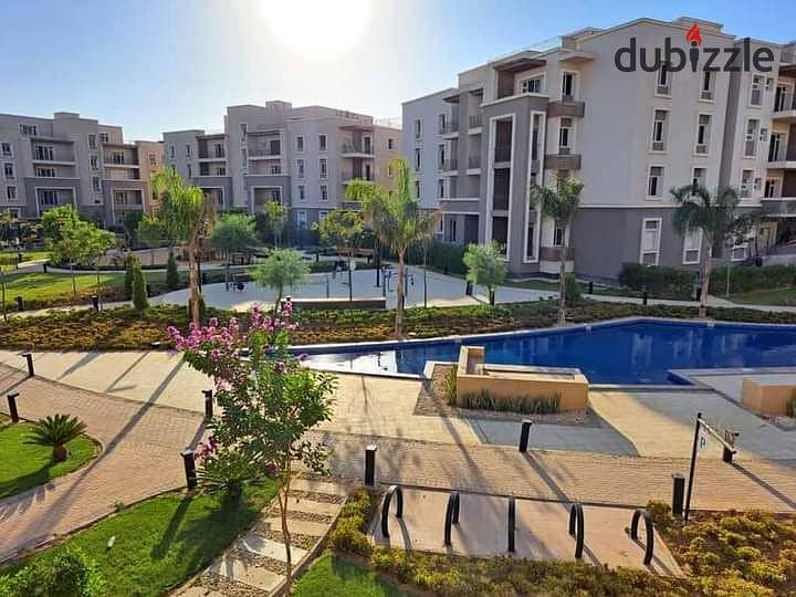 Apartment for sale, penthouse, immediate receipt in installments, 259 sqm + 188 sqm terrace, in October Plaza Sodic Compound, in front of Mountain Vie 7