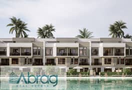 Opportunity, 10% down payment, distinctive townhouse for sale, installments directly on the lakes, in Zayed, ISOLA VILLA