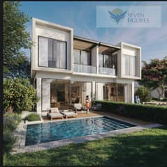 Villas For Sale in villagio west - modon twin house  Core and shell , Bua : 255 + 93 Roof terrace