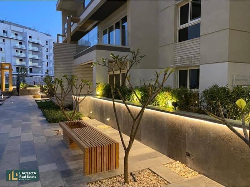 Apartment with garden Ready to move with prime location in MV iCity new Cairo, the heart of Fifth settlement, and minutes from AlRehab City 2