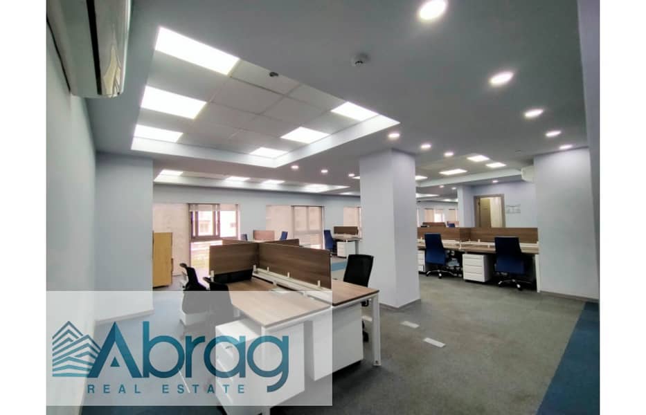 For rent administrative office 515 m with finishing, furniture and air conditioning in Sheikh Zayed 10