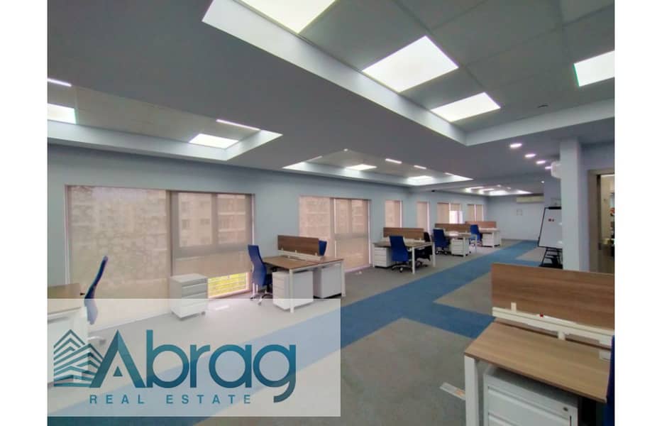 For rent administrative office 515 m with finishing, furniture and air conditioning in Sheikh Zayed 12