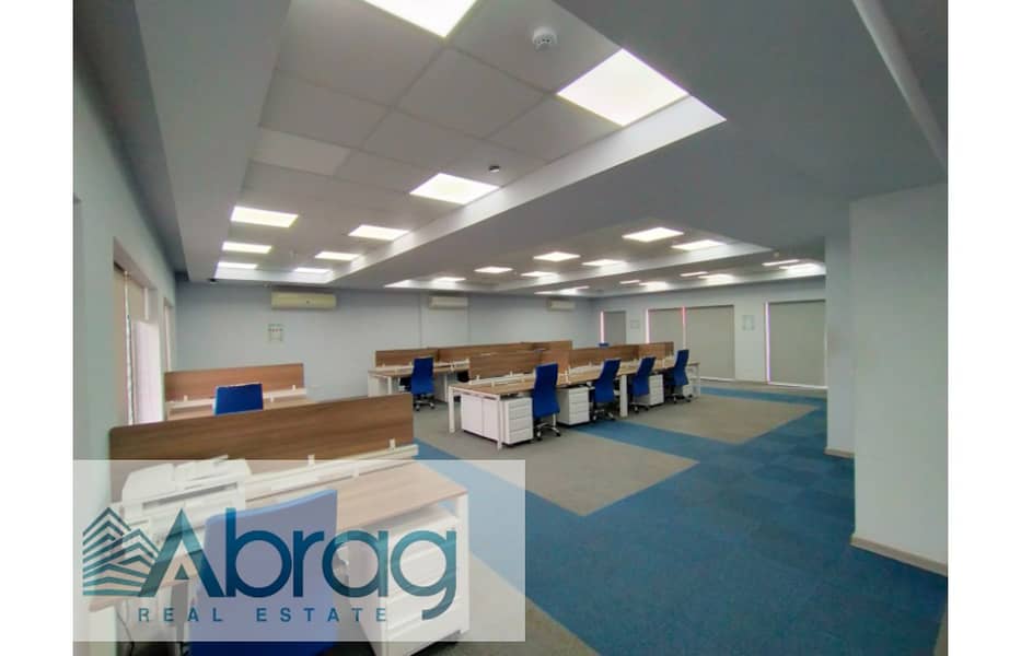 For rent administrative office 515 m with finishing, furniture and air conditioning in Sheikh Zayed 15