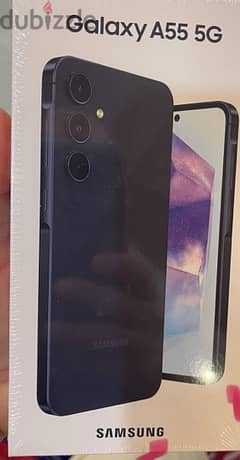 Samsung A55 Dark blue New Sealed معاه هدية سماعة مونو وجريب هولدر