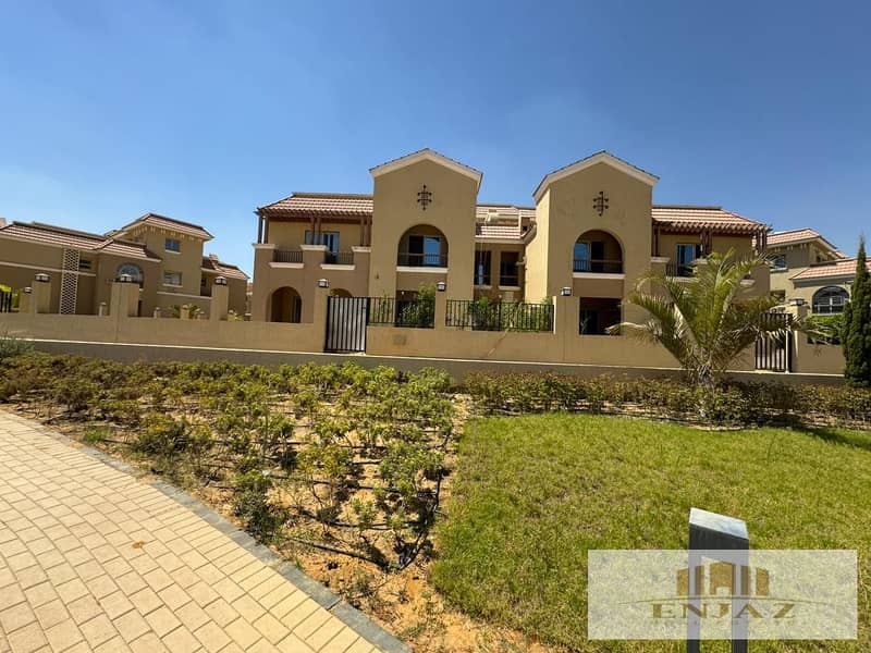 villa for sale in Maadi View, Shorouk City, town house, immediate handover, central park view, AREA ( 222 sq ) 7